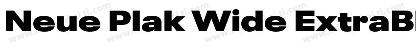 Neue Plak Wide ExtraBlack字体转换
